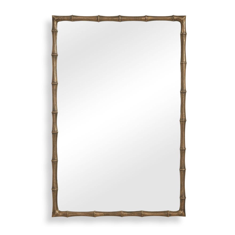 Charleston Antique Brass Bamboo Mirror - Image 5