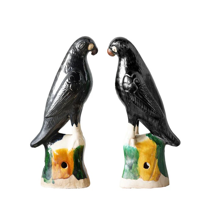 Jingdezhen Hand-Painted Porcelain Bird, Pair - Image 2