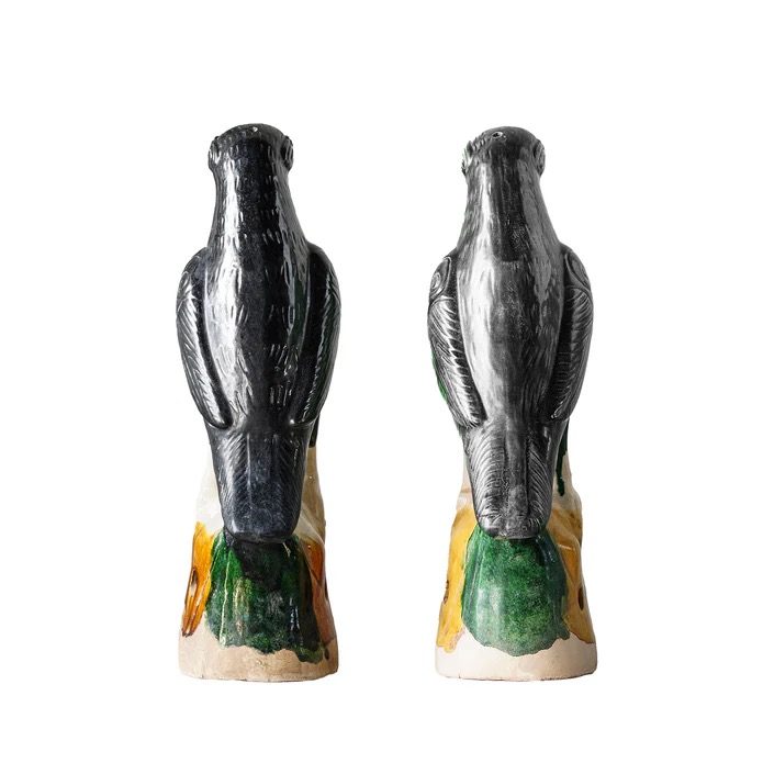 Jingdezhen Hand-Painted Porcelain Bird, Pair - Image 3