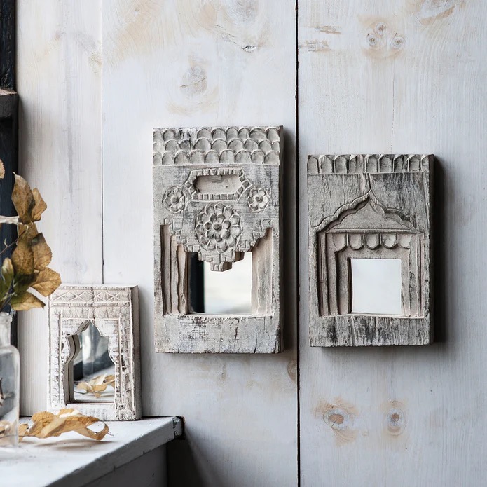 Alcove Mirrors, Bleached S/3